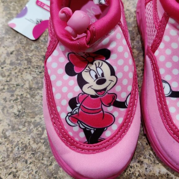 Disney Junior Girls Minnie Mouse Water Shoes Pink Large 9/10 NWT - Picture 3 of 5
